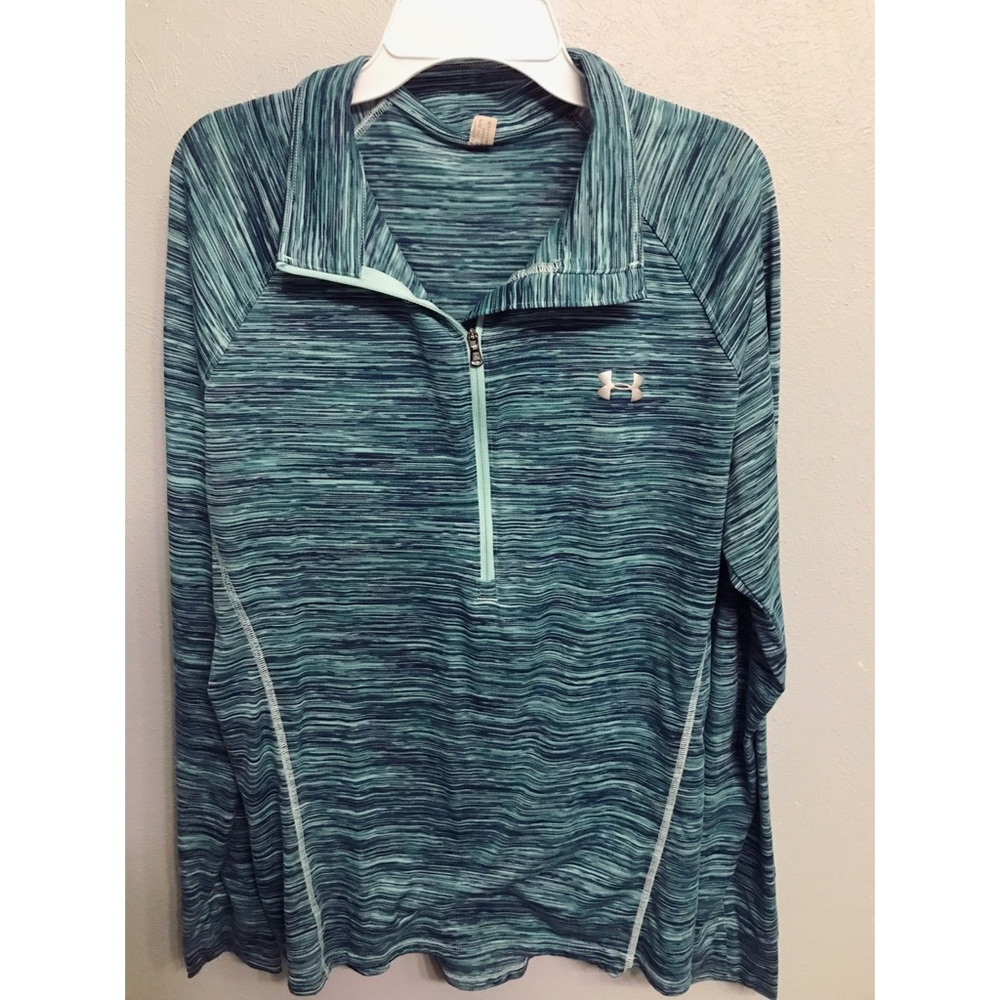 UNDER AMOUR Dry Fit Long sleeve v zipper shirt